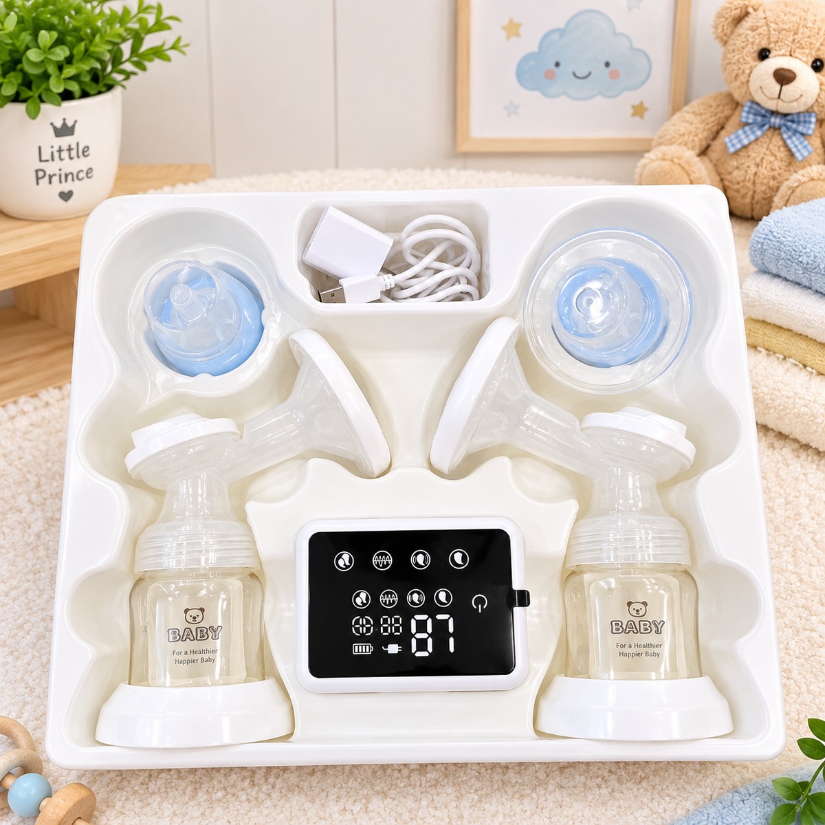 Electric Double Breast Pump Set Portable Breast Milk
