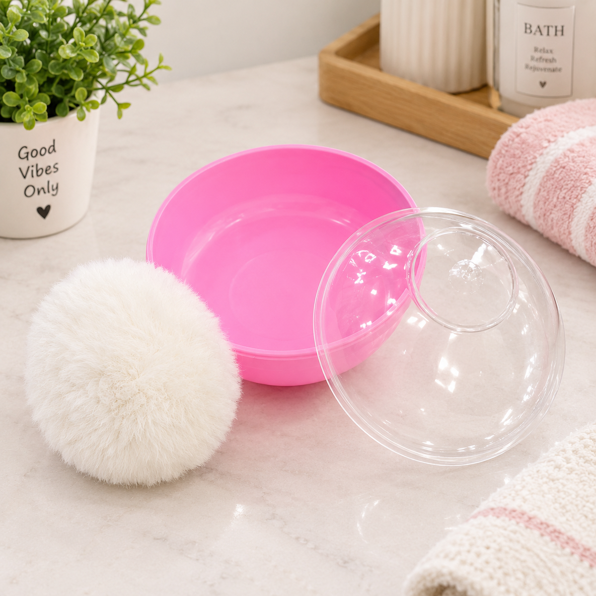 Baby Powder Puff Case with Soft Puff