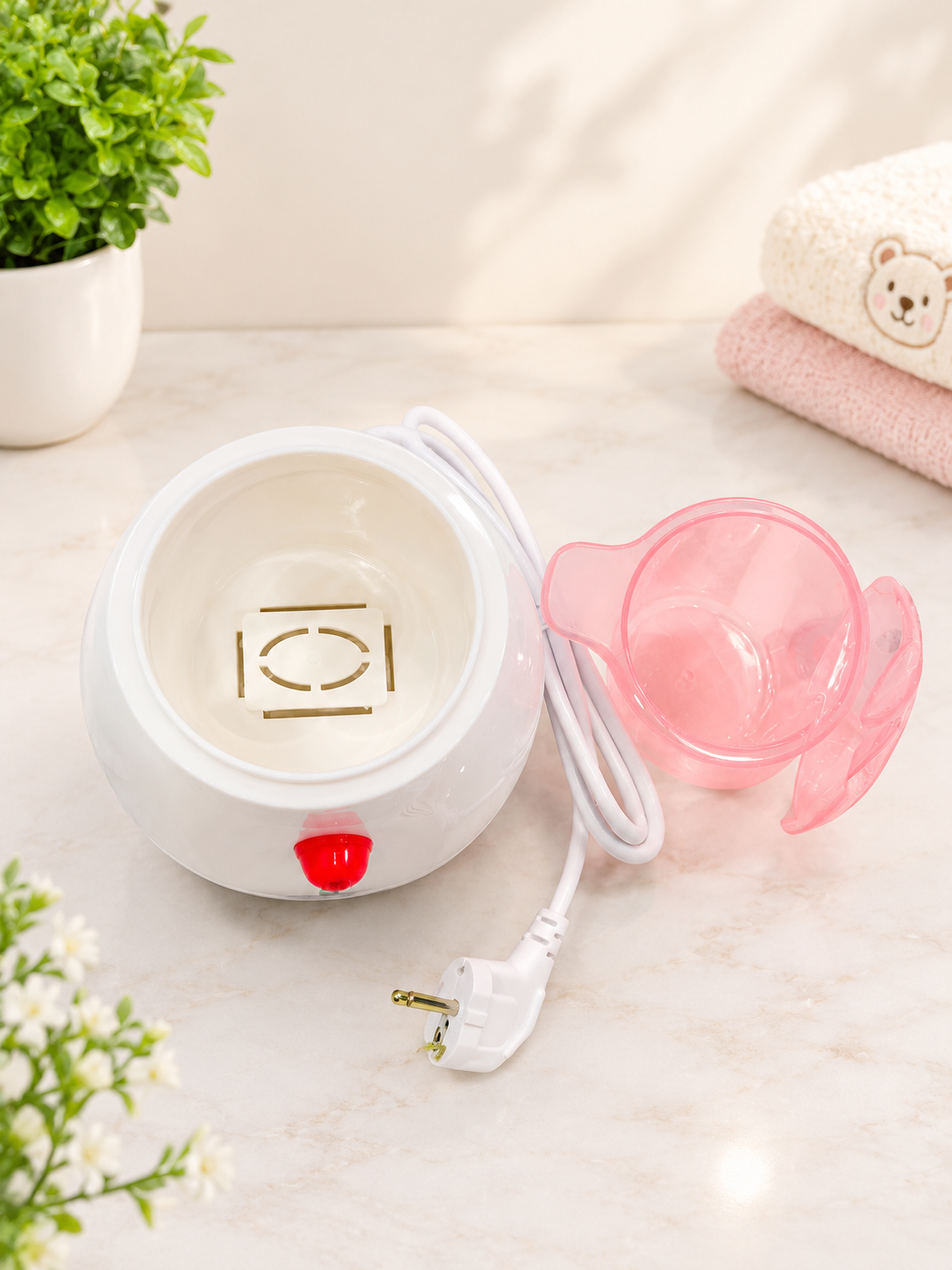Bottle Warmer with Pink Insert Cup