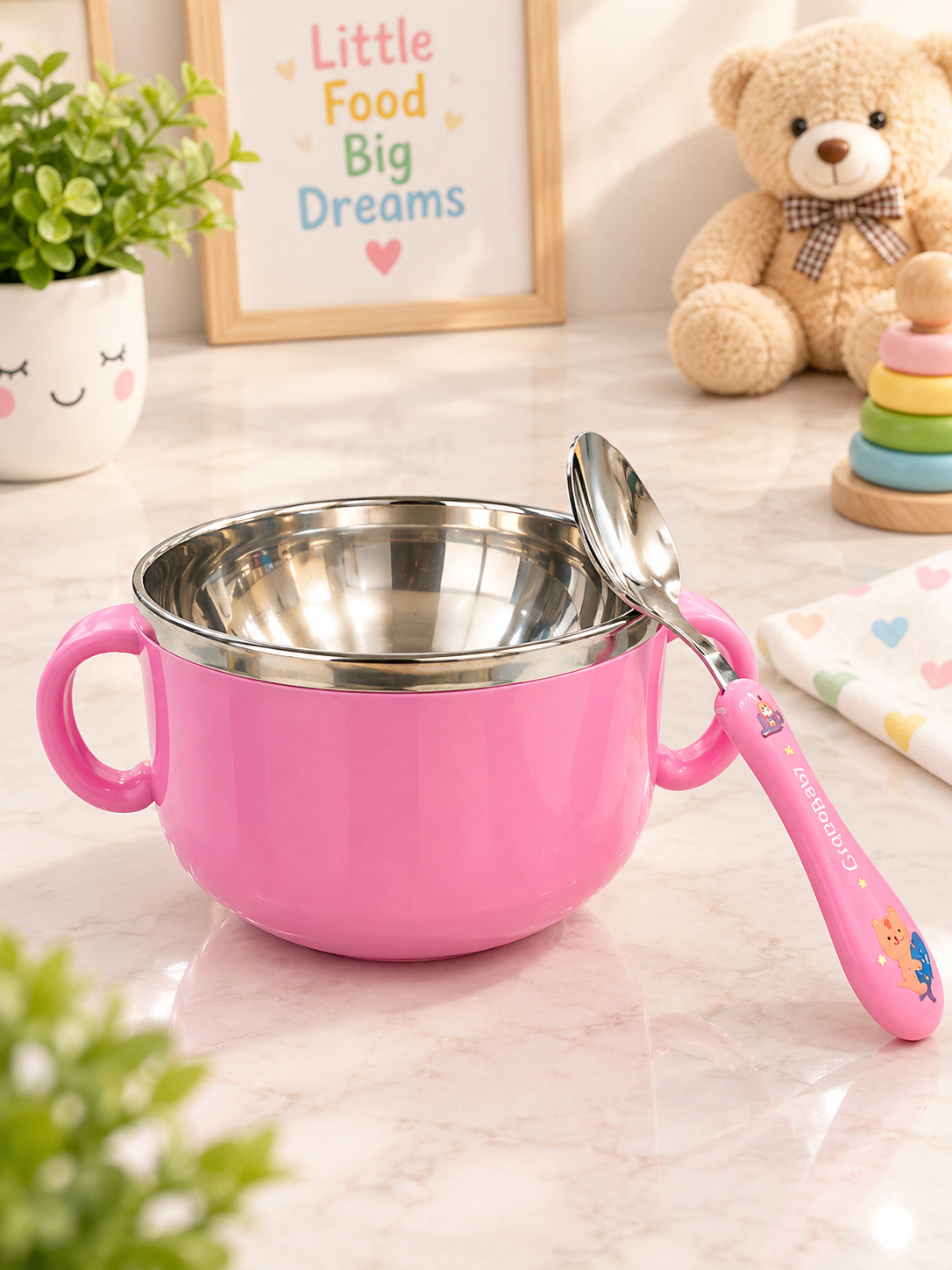 Baby Feeding Bowl and Spoon Set