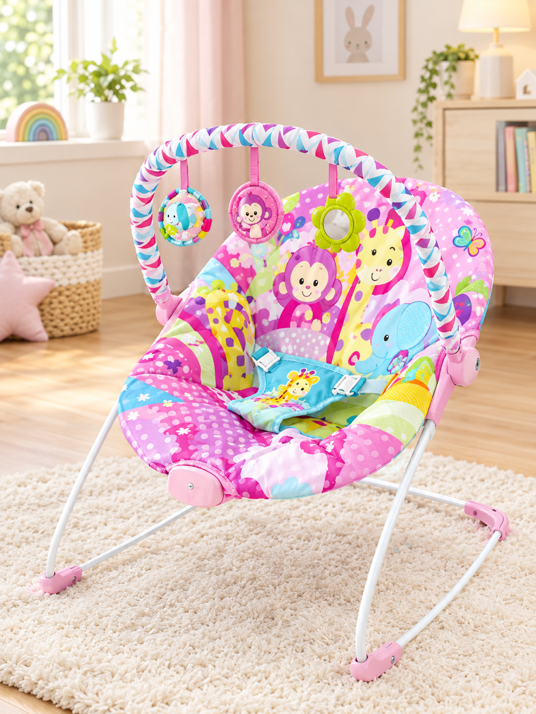 Colorful Jungle Baby Bouncer