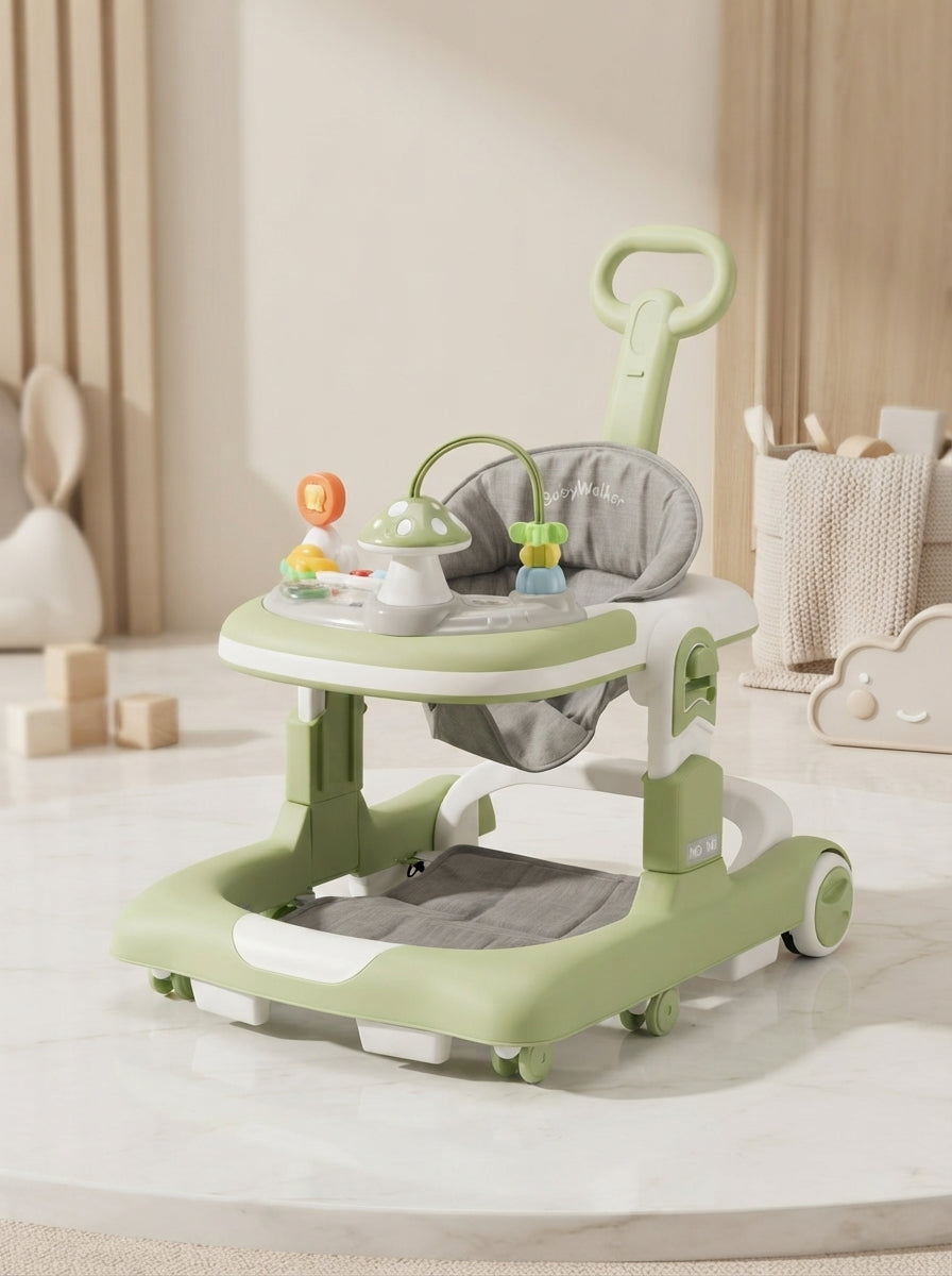 Sage Green Push Handle Baby Walker