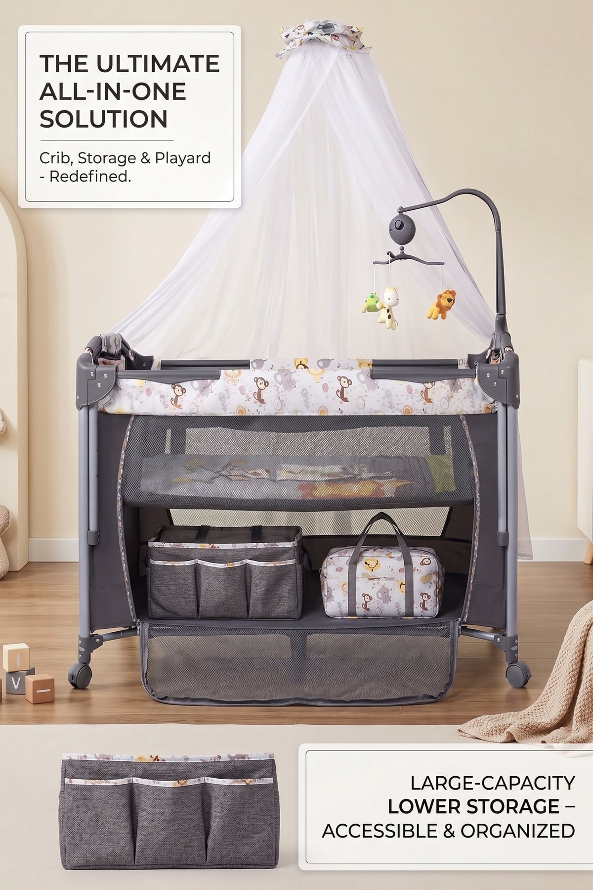 All-in-One Baby Playpen Crib