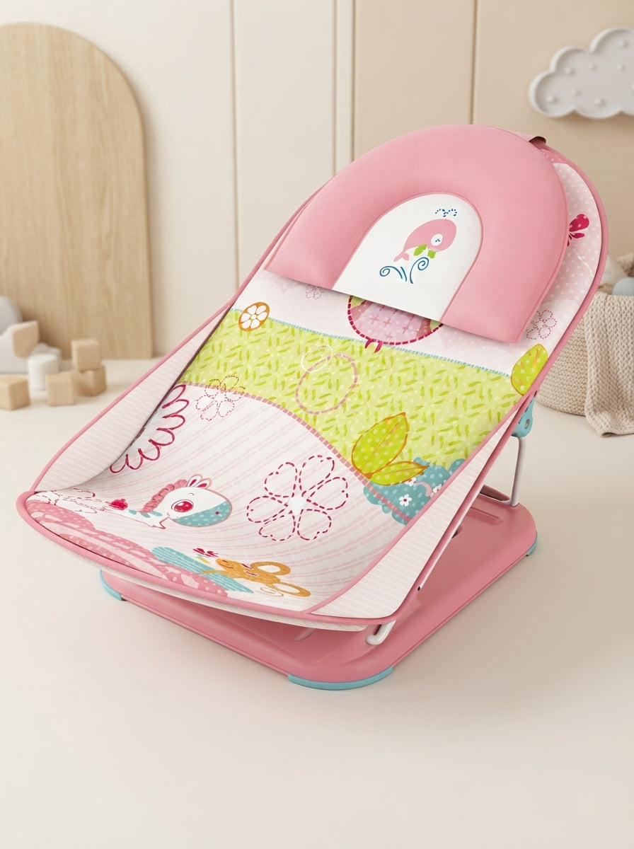 Animal and Floral Print Baby Bath Bouncer Chair