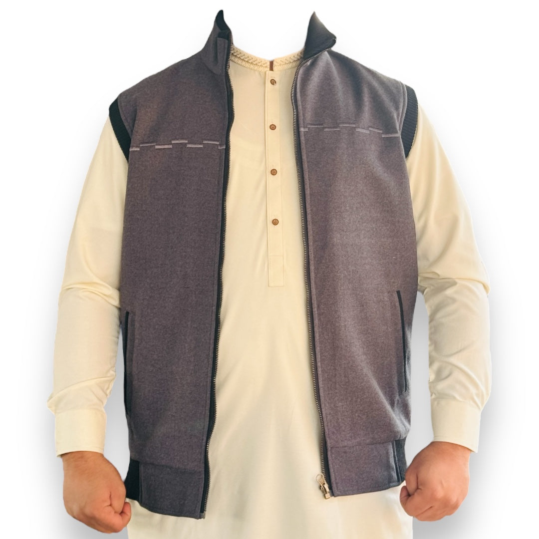 Mens Woolen Zipper Jacket | M-XXXL
