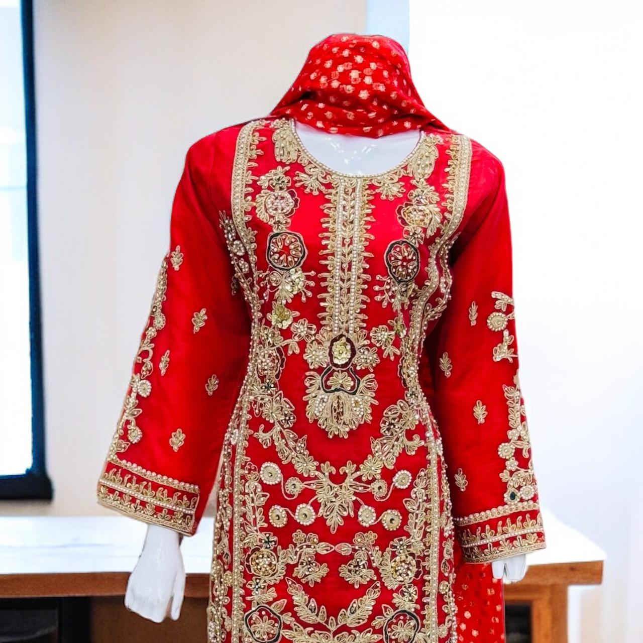 Ladies Fanny Short Kameez And Sharara