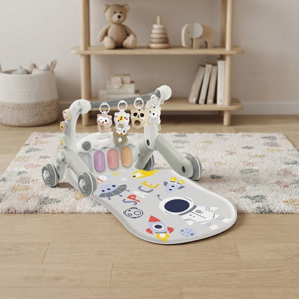Baby Walker & Activity Play Gym with Musical Piano