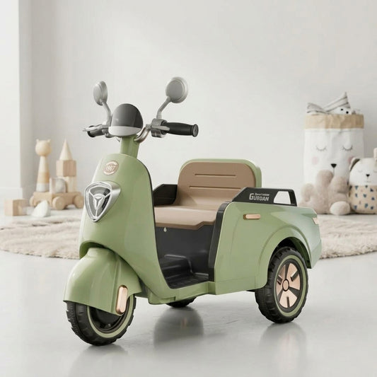 Kids Green Electric Ride-On Scooter Car
