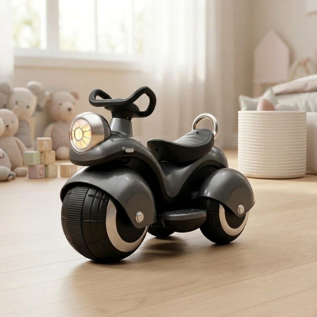 Kids Black Electric Ride-On Motorcycle