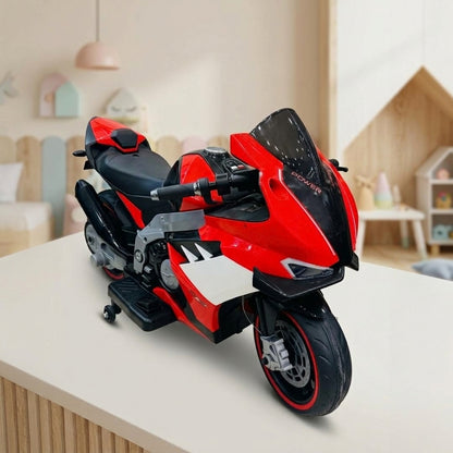 Kids Red & Black Electric Sports Motorcycle