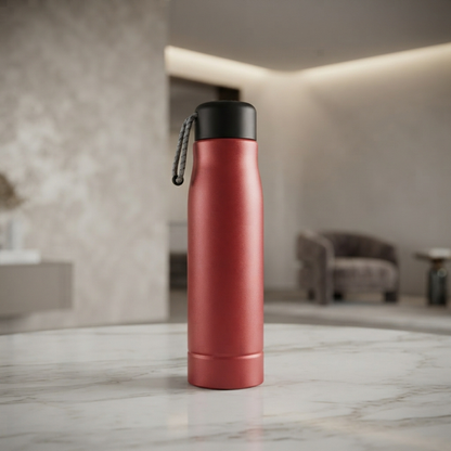 Stainless Steel Sports Water Bottle with Carry Loop