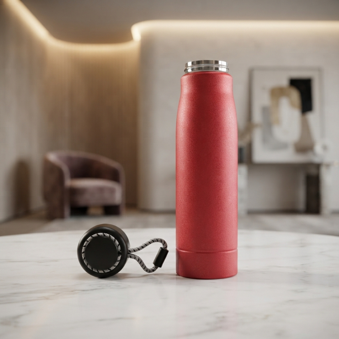 Stainless Steel Sports Water Bottle with Carry Loop