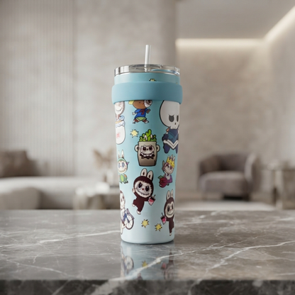 Labubu Cartoon Character Travel Tumbler