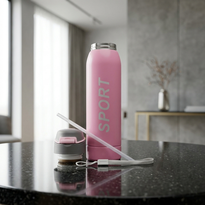 Sports Water Bottle with Leak-Proof Cap