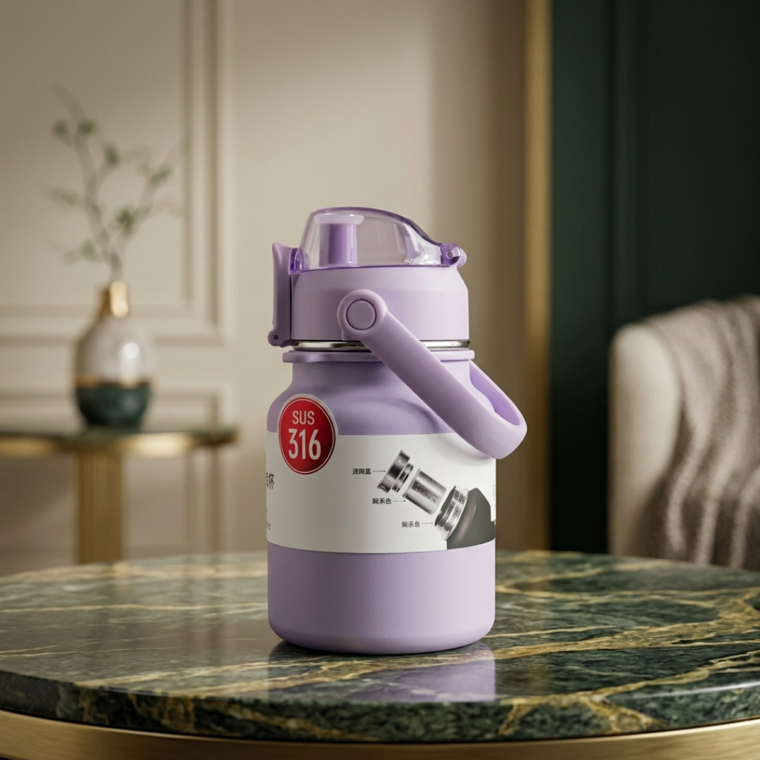 Lavender Stainless Steel Water Bottle