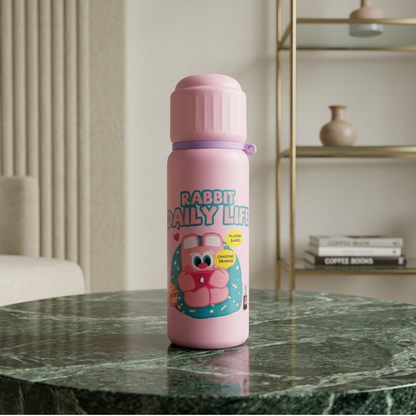 Cute Rabbit Daily Life Insulated Water Bottle