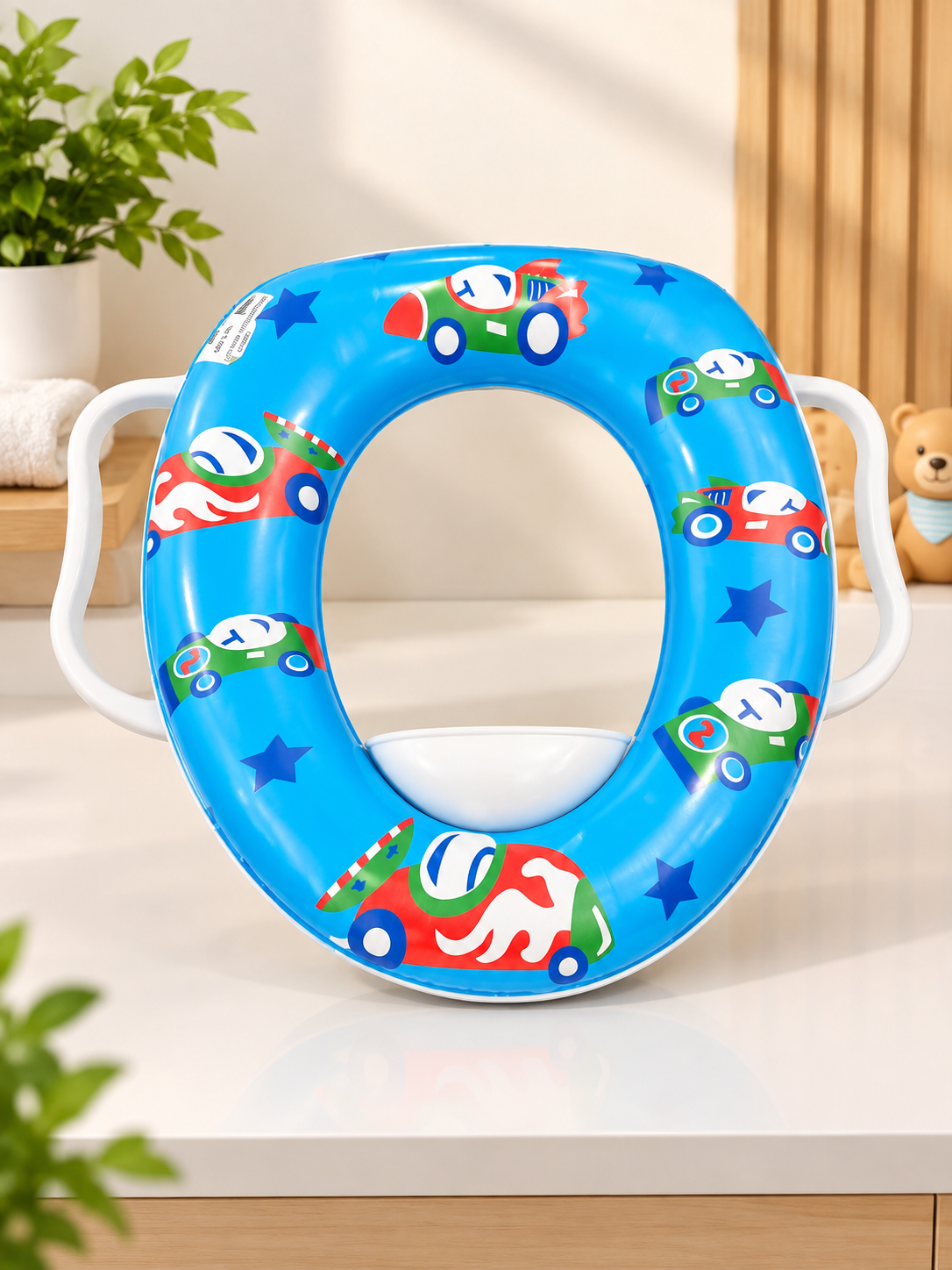 Race Car Patterned Baby Potty Training Seat