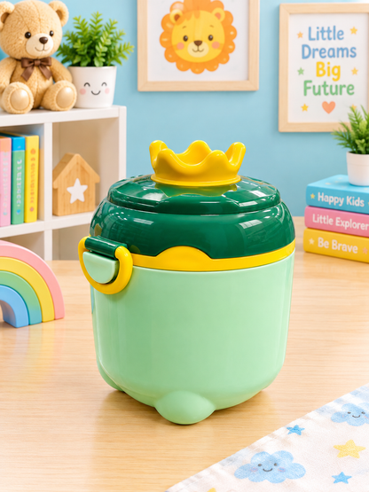 Crown-Lidded Green Multi-Use Container