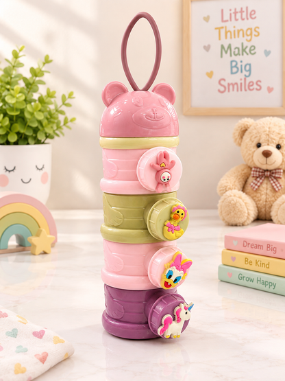 Stackable Multi-Character Baby Formula and Snack Dispenser