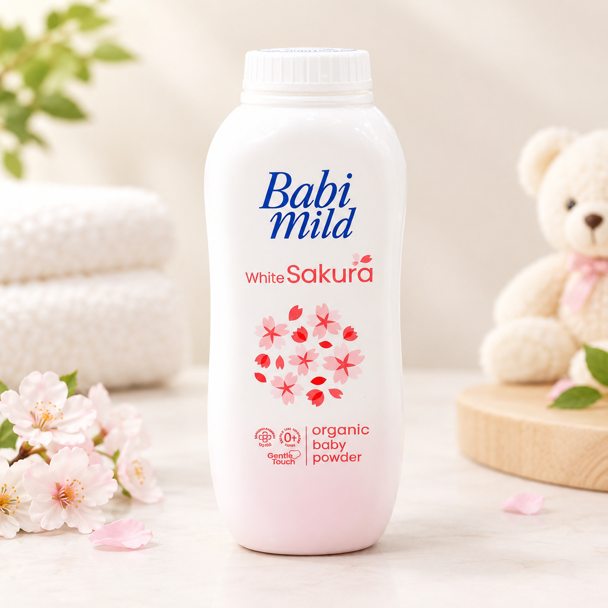 Babi Mild White Sakura Organic Baby Powder