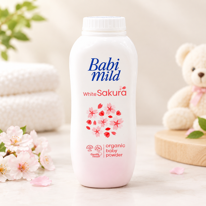 Babi Mild White Sakura Organic Baby Powder