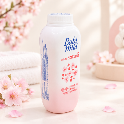 Babi Mild White Sakura Organic Baby Powder