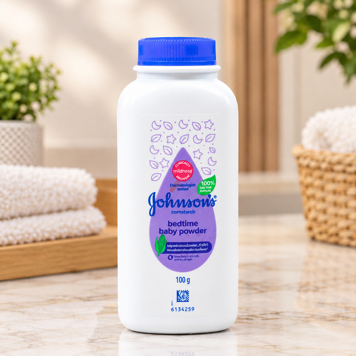 Johnson's Cornstarch Bedtime Baby Powder (100 g)