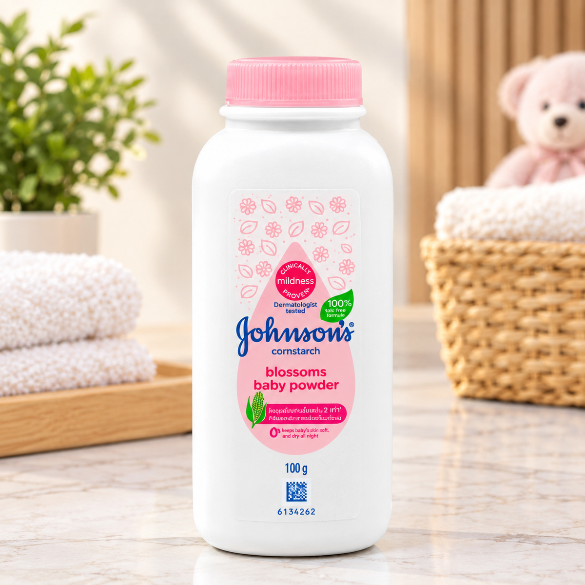 Johnson's Cornstarch Blossoms Baby Powder (100 g)