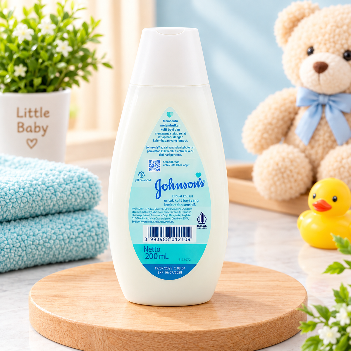 Johnson's Milk + Rice Hair & Body Baby Bath (200 mL)