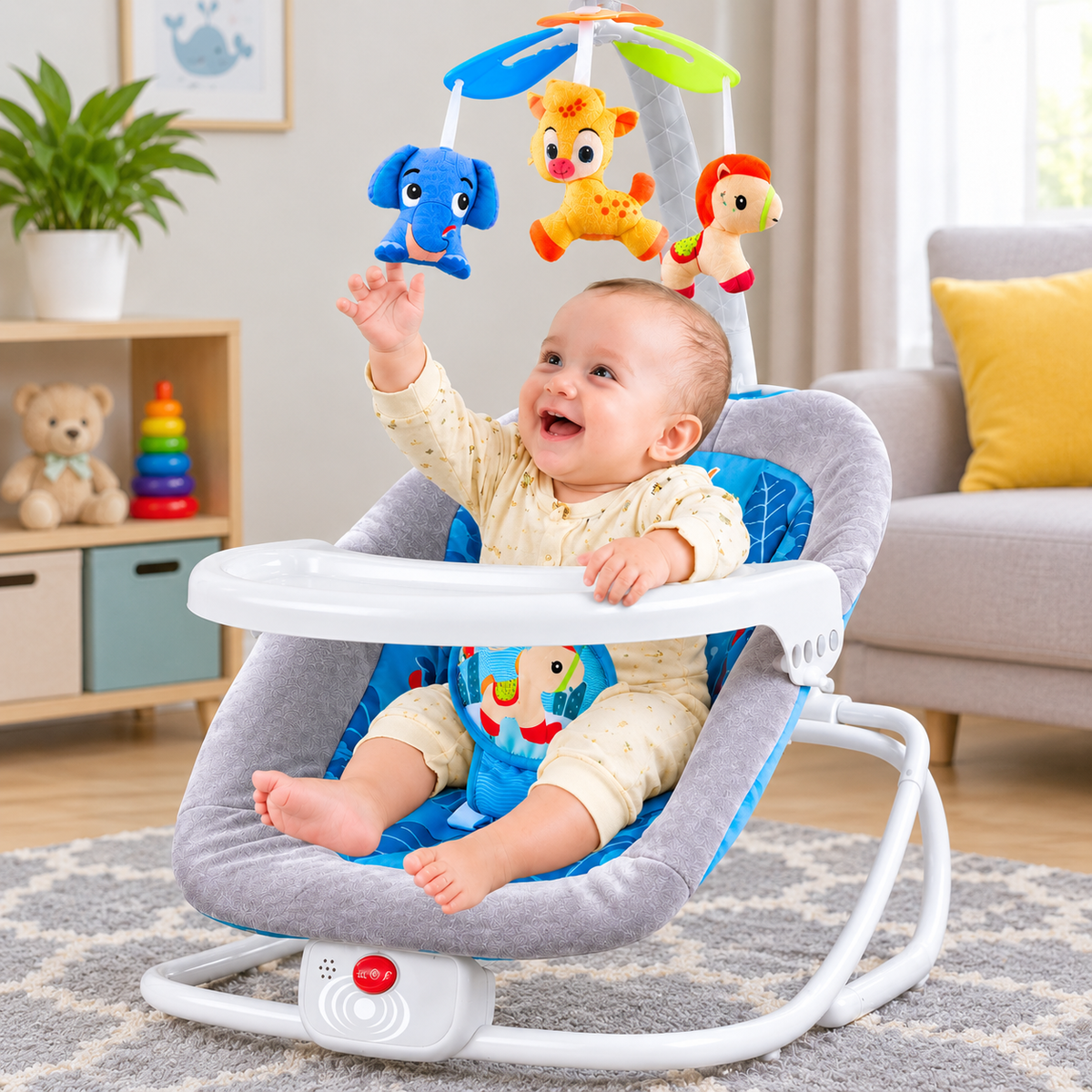 Baby Musical Bouncer Chair Comfortable Seat