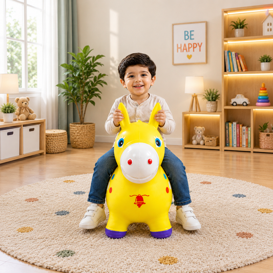 Kids Inflatable Ride-On Horse – Fun Bouncy Animal Toy