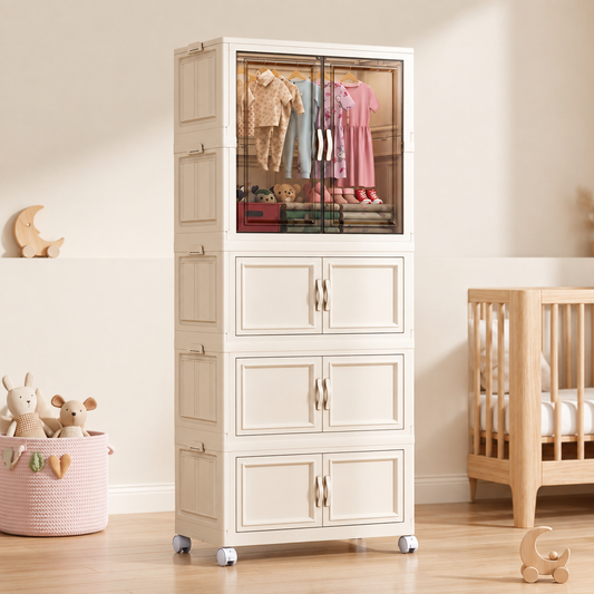 Elegant Baby Wardrobe and Kids Clothing Storage Cabinet