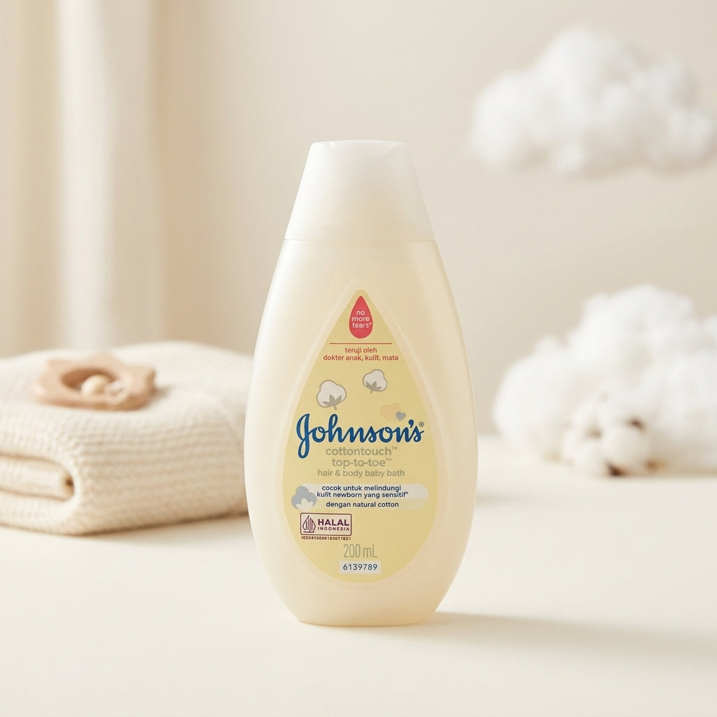 Johnson’s CottonTouch Top-To-Toe Hair & Body Baby Bath 200ml