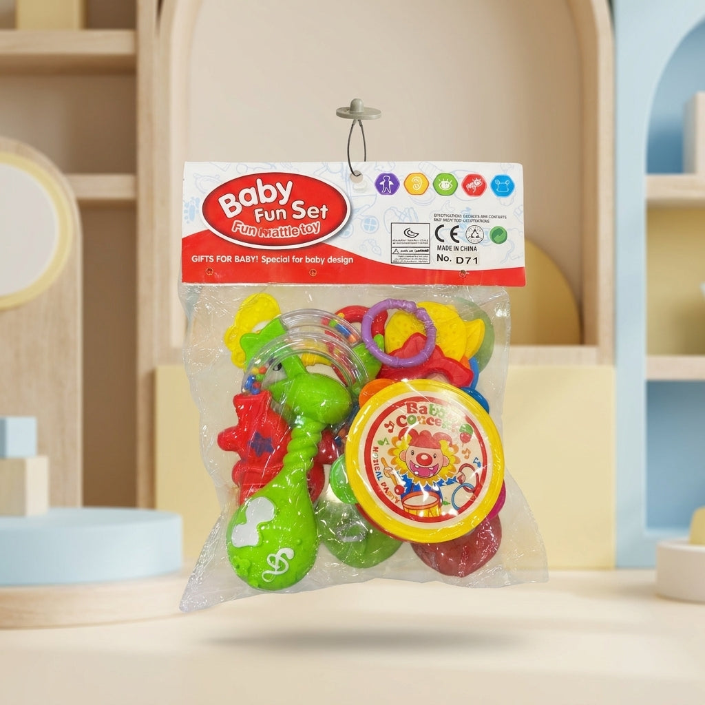Baby Fun Set – Colorful Rattle & Musical Toy Set