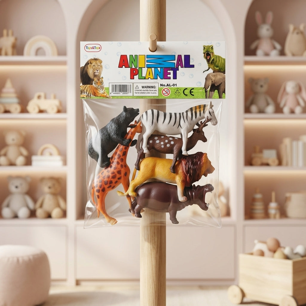 Animal Planet Wild Animals Toy Set – 6 Piece