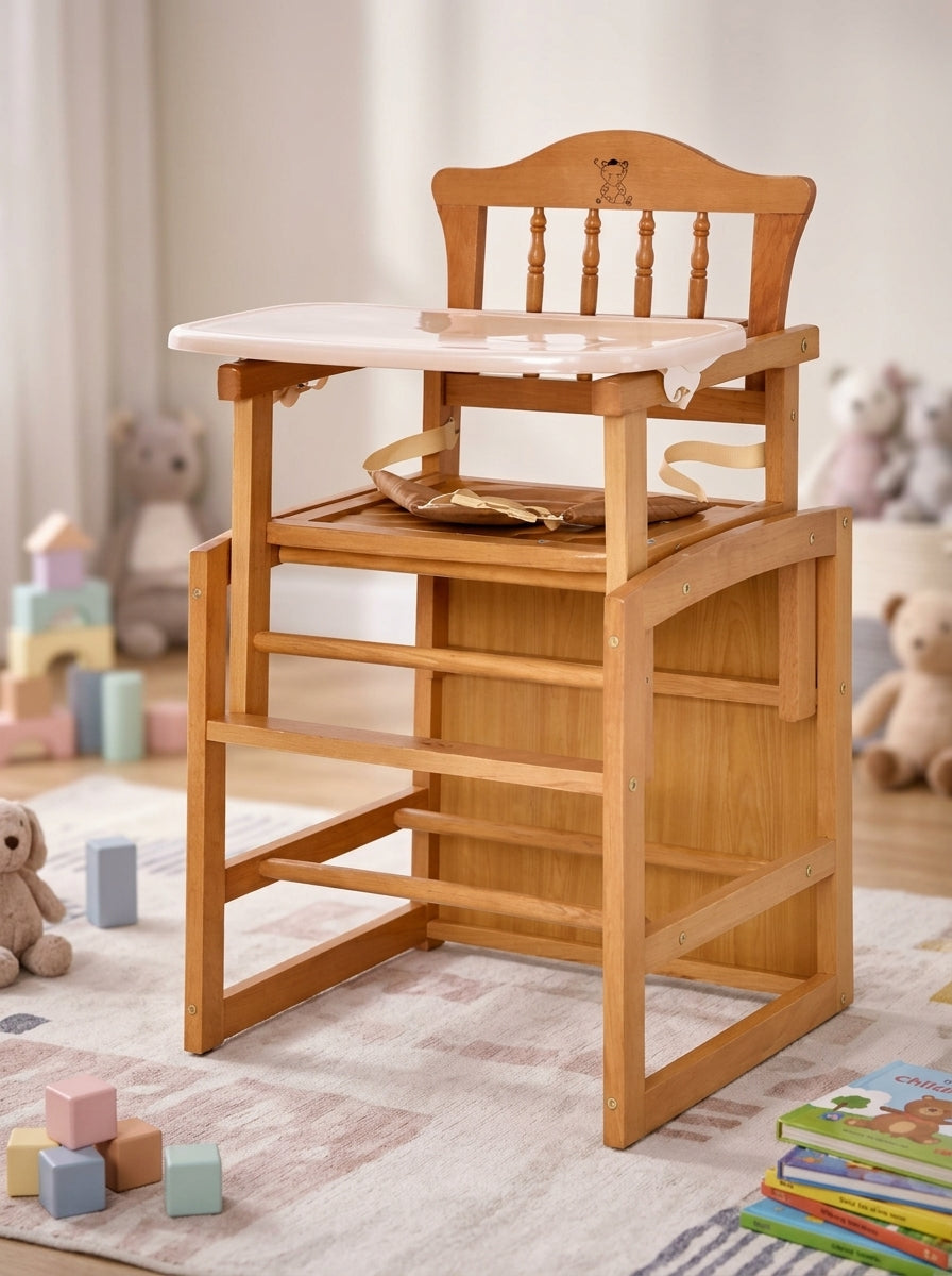 Wooden Convertible High Chair