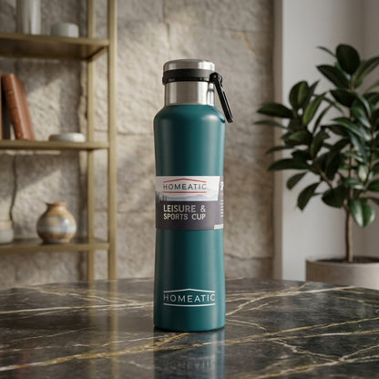 Premium Stainless Steel Sports Water Bottle with Strap