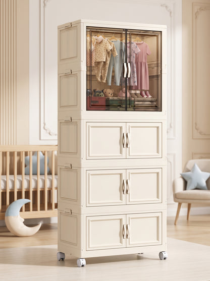 Elegant Baby Wardrobe and Kids Clothing Storage Cabinet