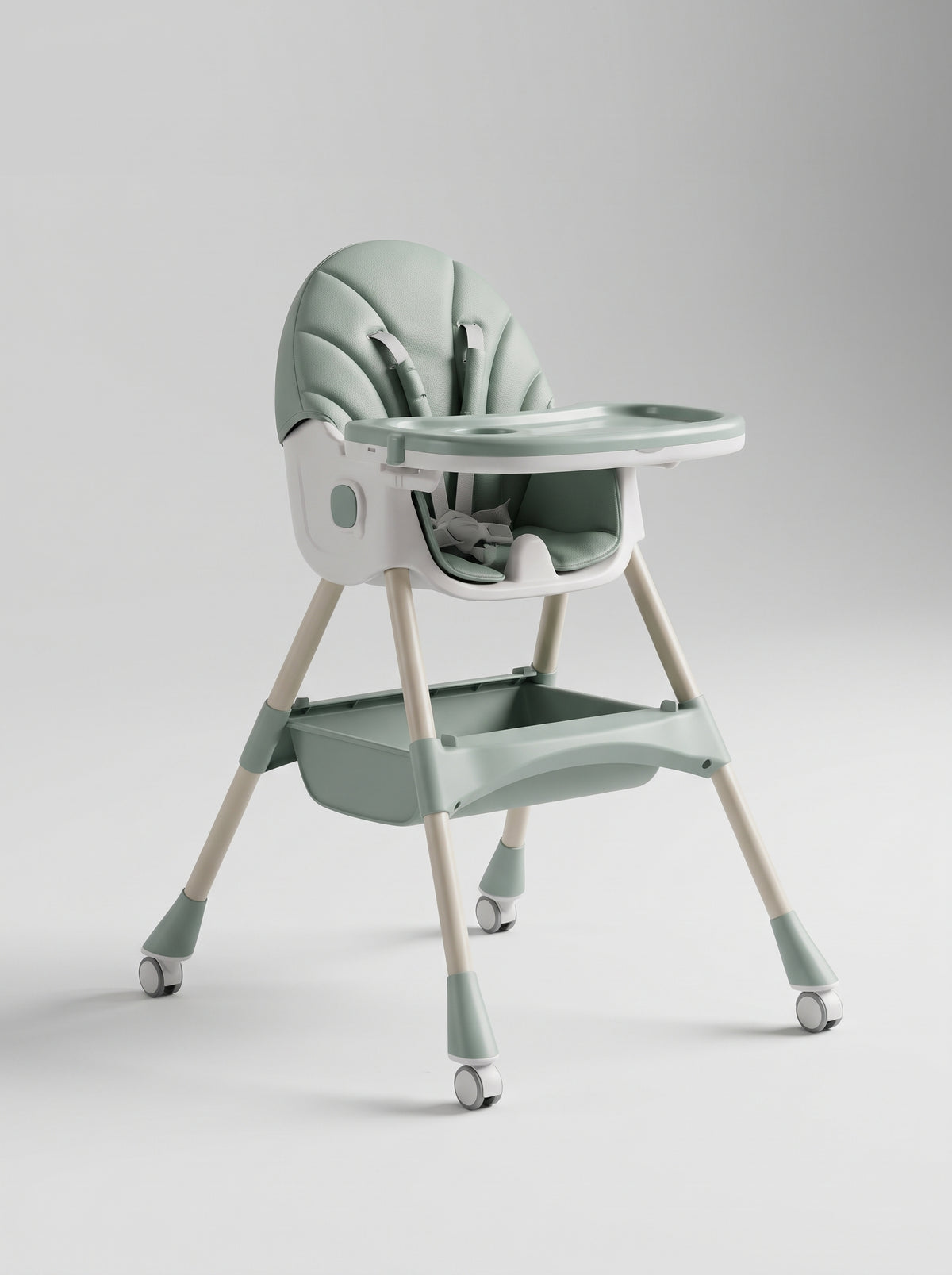 Sage Green Convertible Baby High Chair