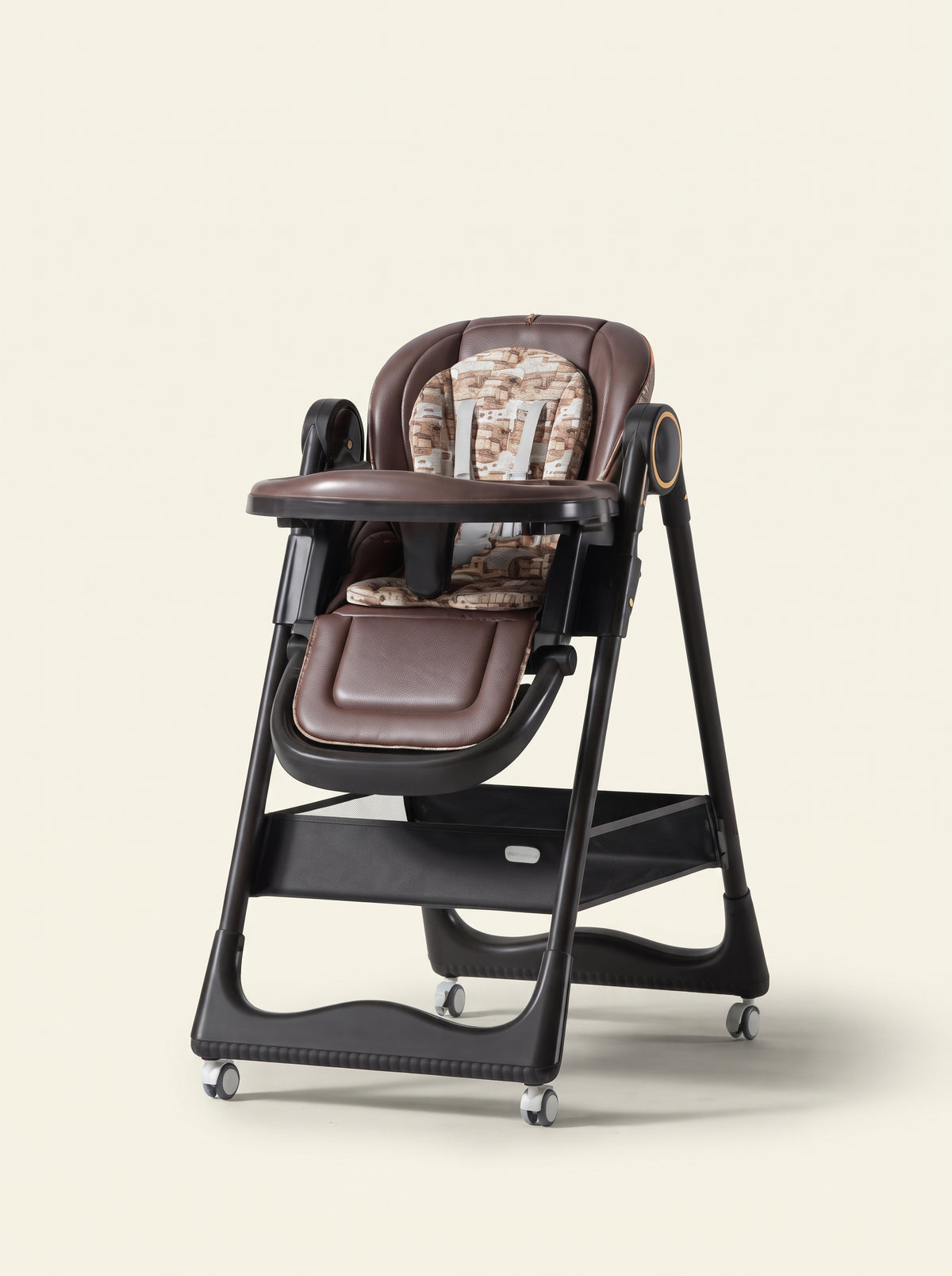 Baby High Chair with Storage Basket