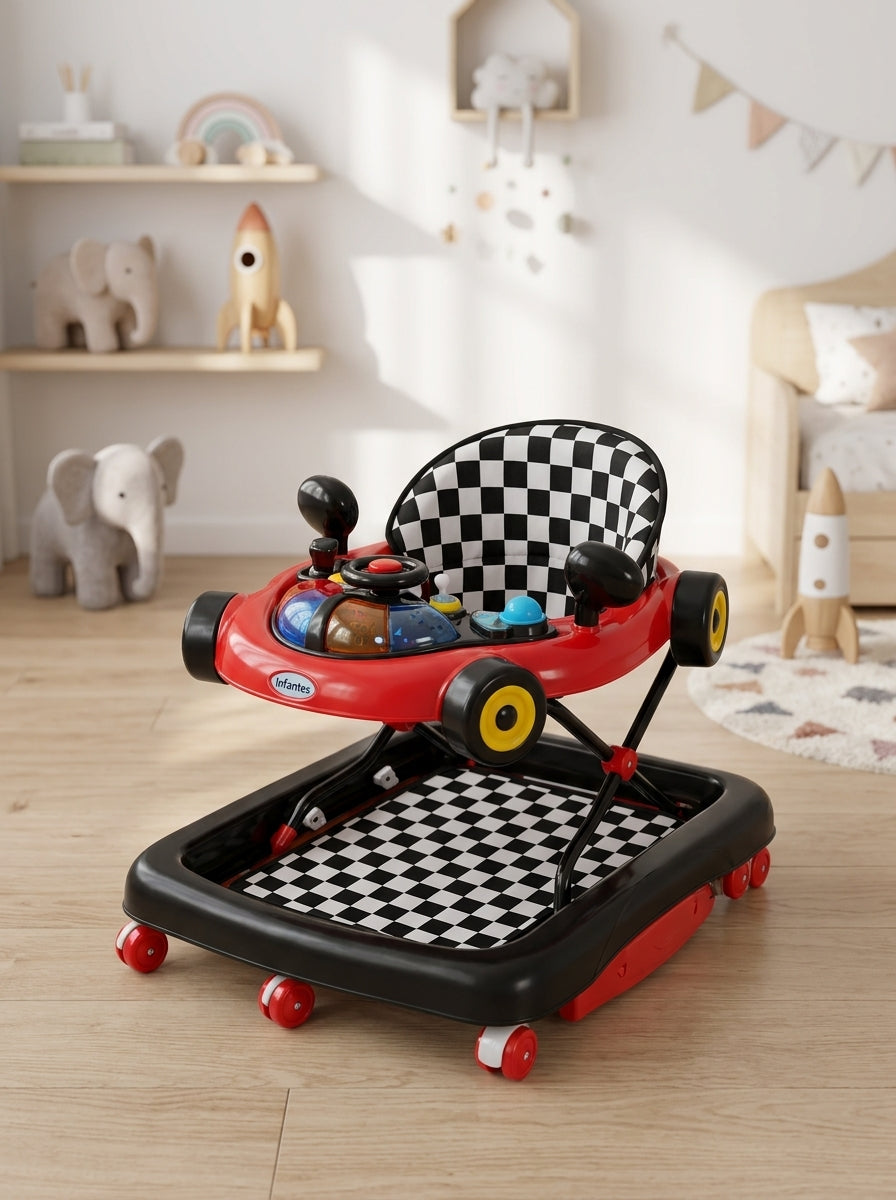 Infantes Red & Black Racer Baby Walker