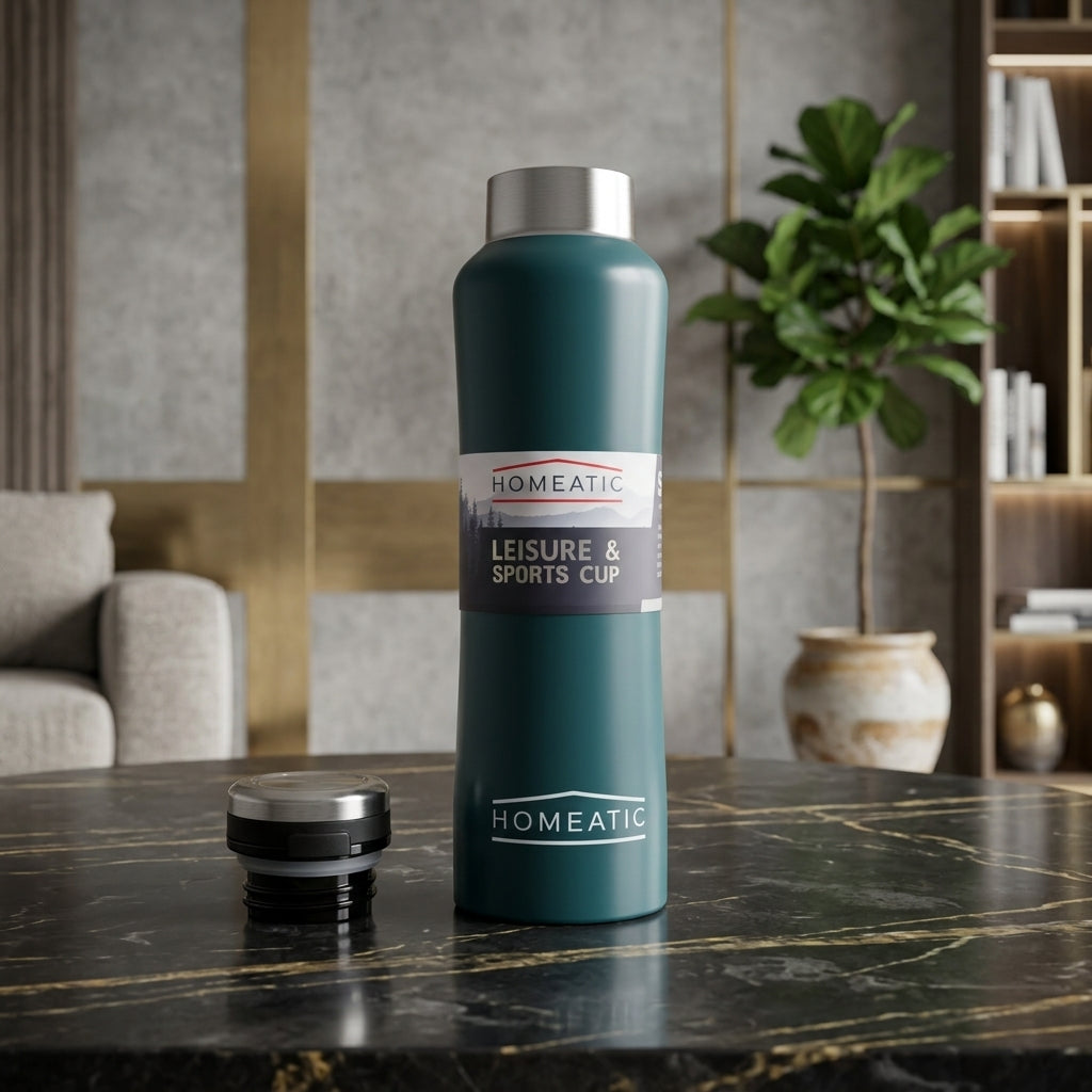Premium Stainless Steel Sports Water Bottle with Strap