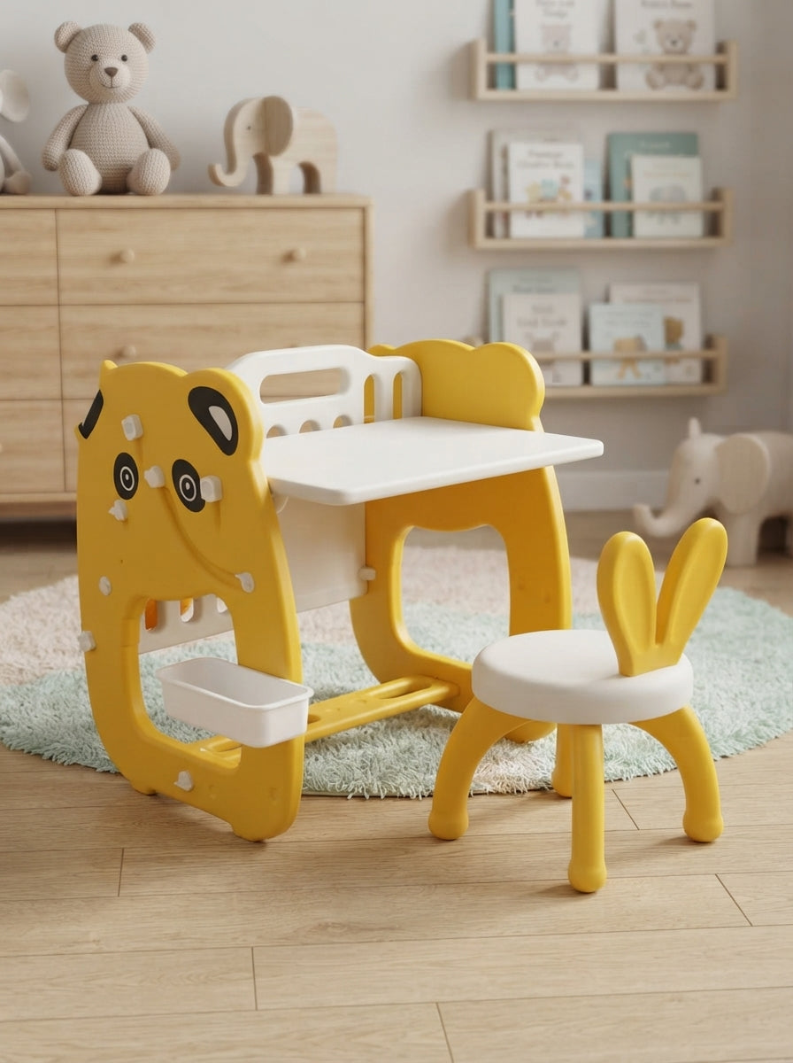 Animal-Themed Kids Desk and Chair Set