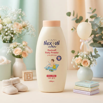 Nexton Rash-Off Baby Powder – 200g (Extra Mild)
