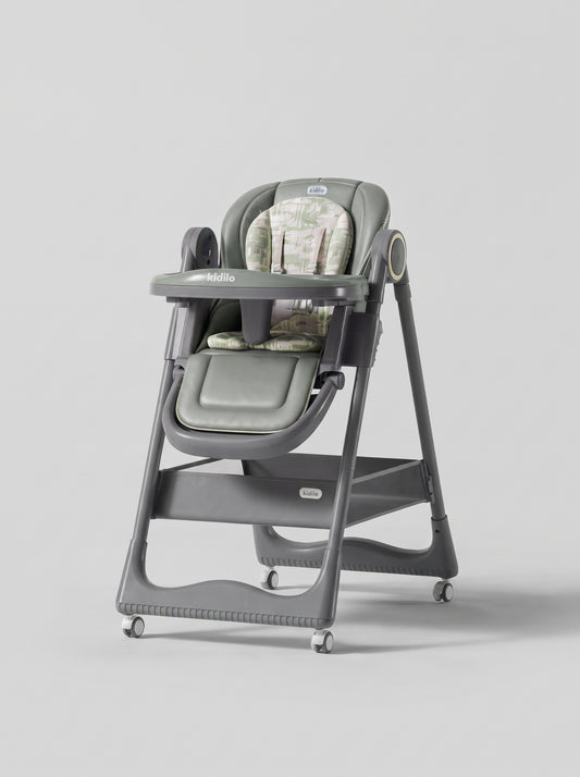 Baby High Chair with Storage Basket