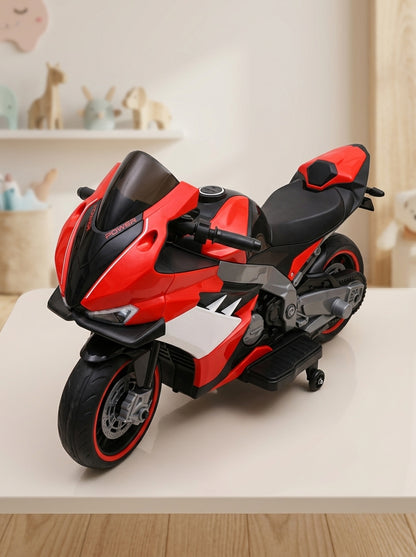 Kids Red & Black Electric Sports Motorcycle