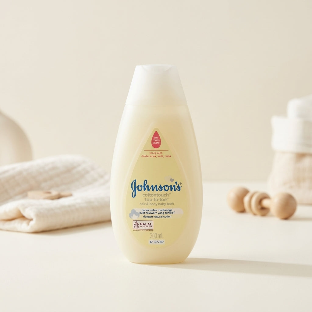 Johnson’s CottonTouch Top-To-Toe Hair & Body Baby Bath 200ml