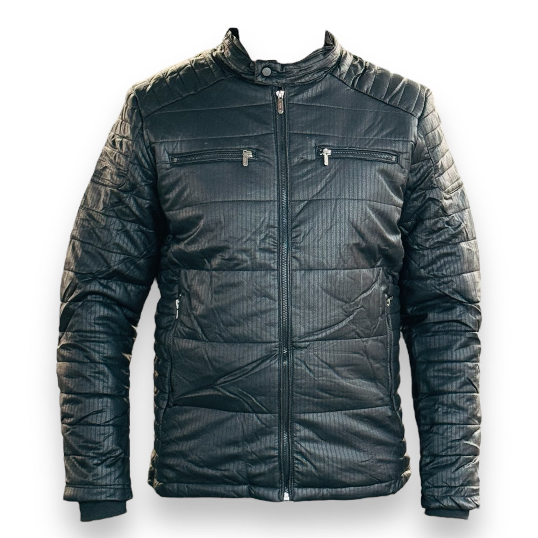 Black Leather Type Jacket For Men's  | XL-XXXL