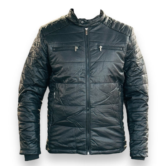 Black Leather Type Jacket For Men's  | XL-XXXL