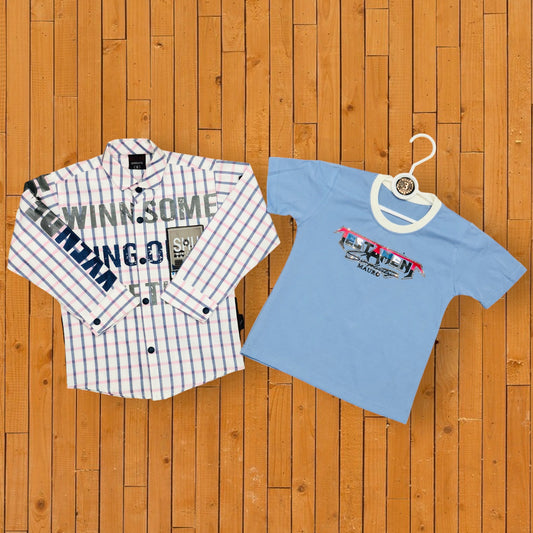 Check Double Shirt For Boy's | 4-8 Years